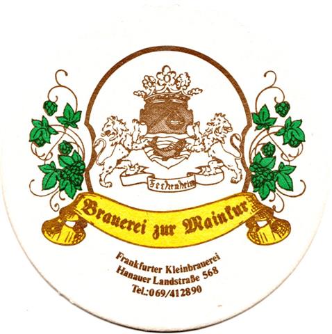 frankfurt f-he bier hannes rund 2b (215-frankfurter kleinbrauerei-braungrn)